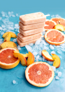 Colorful, Homemade and Healthy Peach Grapefruit Popsicles