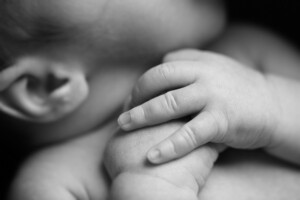 Close up View of Tiny Newborn Hands