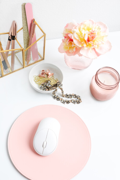 Blush and Gold Styled Desktop