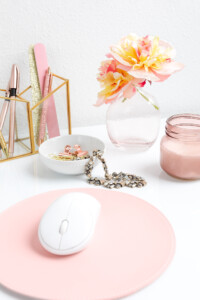 Blush and Gold Styled Desktop